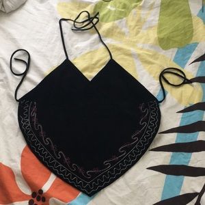 Vintage Leather Halter Top